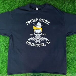 Gildan Tag Trump Store Tombstone Arizona Black T-Shirt Funny Grunge Mens 2XL